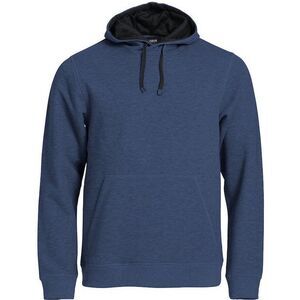 Clique Mens Classic Hoodie / Blue Melange